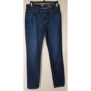 7 FOR ALL MANKIND Jeans Women Size 27 The Slim Cigarette Stretch Jean Blue